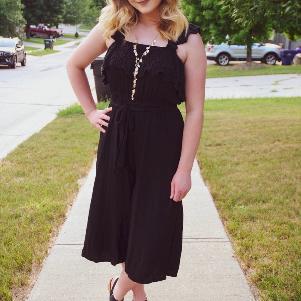Francesca’s Black Jumpsuit